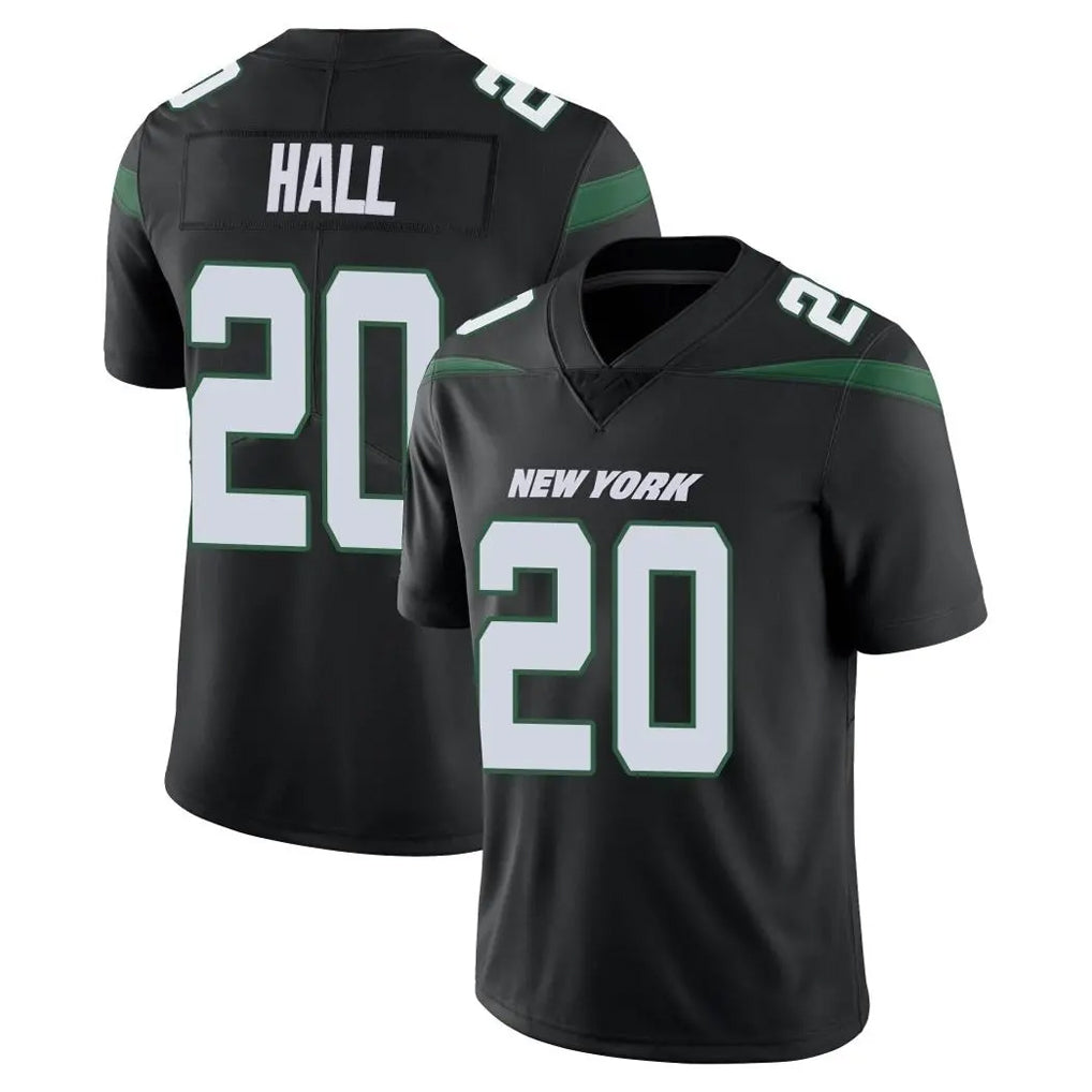 Ndoa NY.Jets #20 Breece Hall Player Stealth Black Limited Vapor Home Game Stitched Jerseys