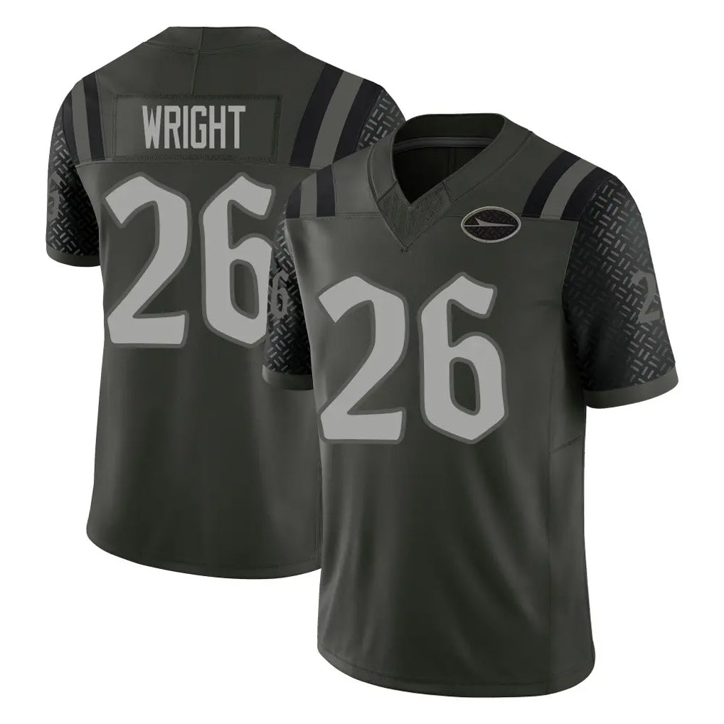 Ndoa NY.Jets #26 Nahshon Wright Player Green Limited 2025 Rivalries Collection Home Game Stitched Jerseys