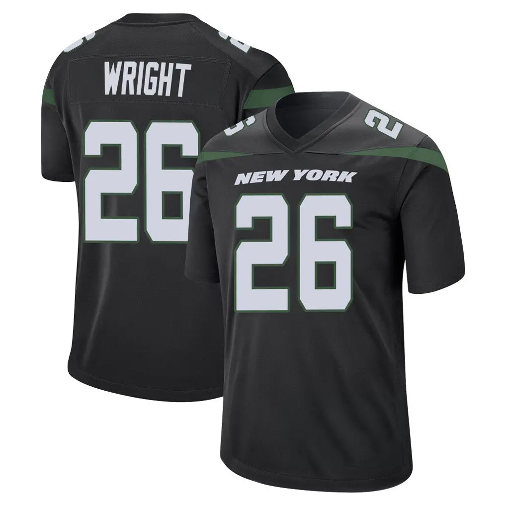 Ndoa NY.Jets #26 Nahshon Wright Player Stealth Black Home Game Stitched Jerseys