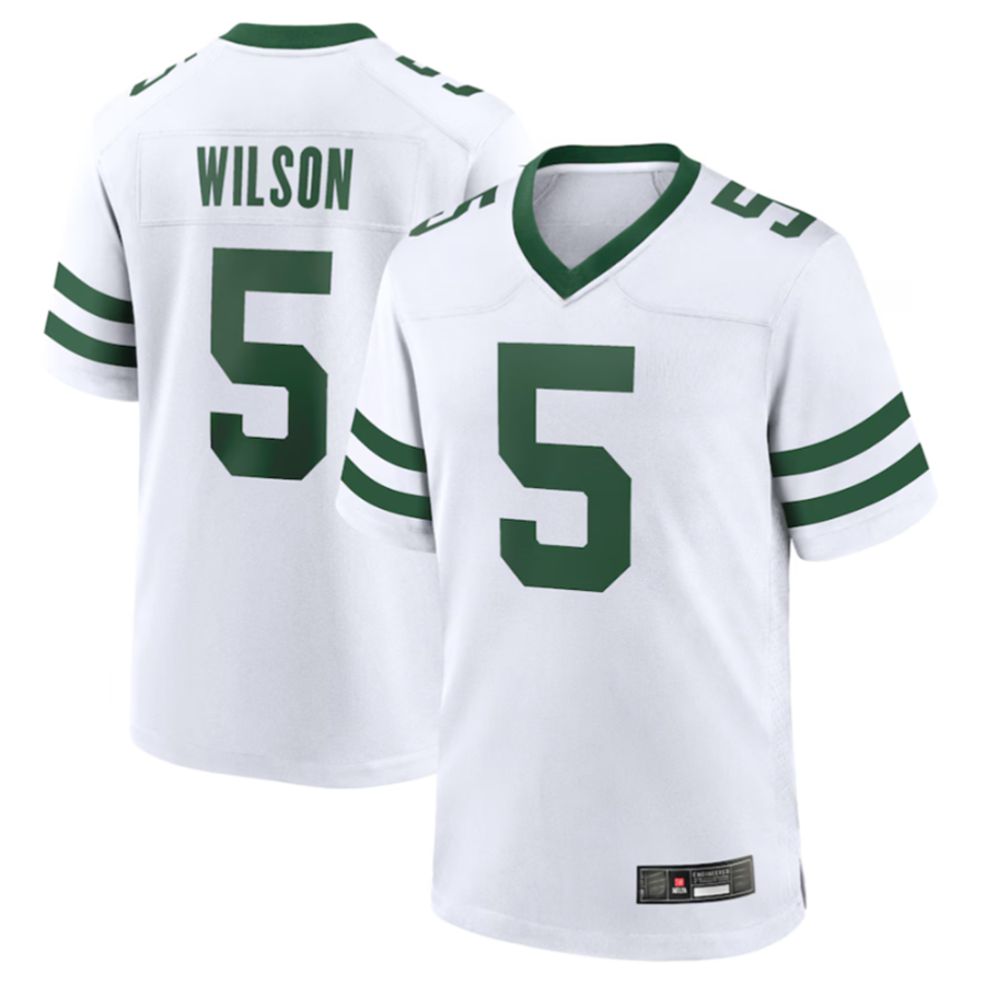 Ndoa NY.Jets #5 Garrett Wilson Legacy White Game Jersey Stitched American Stitched Jersey