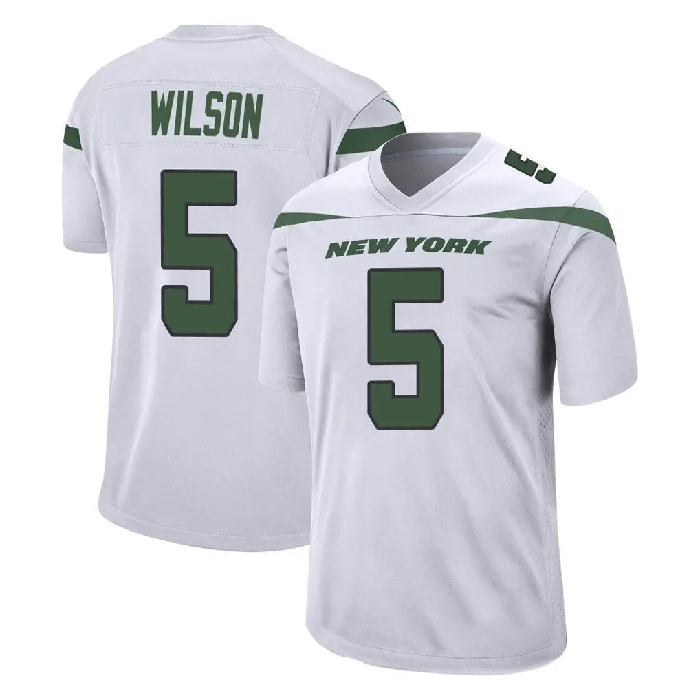 Ndoa NY.Jets #5 Garrett Wilson Player White Spotlight Home Game Stitched Jerseys