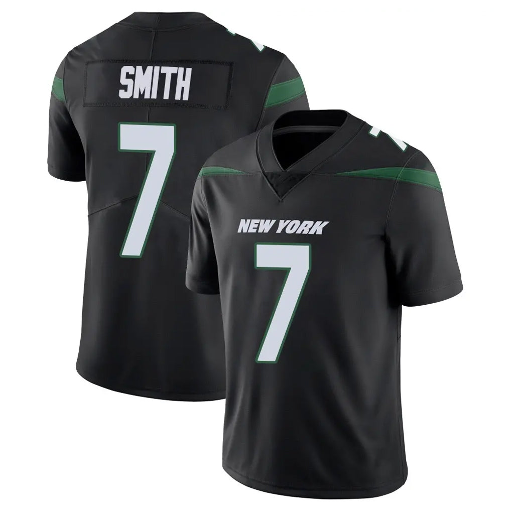 Ndoa NY.Jets #7 Geno Smith Player Stealth Black Limited Vapor Home Game Stitched Jerseys