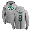Ndoa NY.Jets #8 Andre Cisco Player Gray LOGO Pullover Hoodies Limited Game Stitched Jerseys