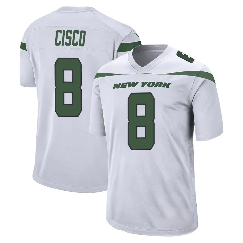 Ndoa NY.Jets #8 Andre Cisco Player White Spotlight Home Game Stitched Jerseys