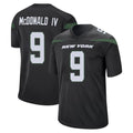 Ndoa NY.Jets #9 Will McDonald IV Player Stealth Black Home Game Stitched Jerseys