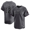 Ndoa NY.Mets #12 Francisco Lindor Player Gray City Connect Limited Stitched Jerseys