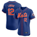 Ndoa NY.Mets #12 Francisco Lindor Player Royal Limited Elite Home Stitched Jerseys