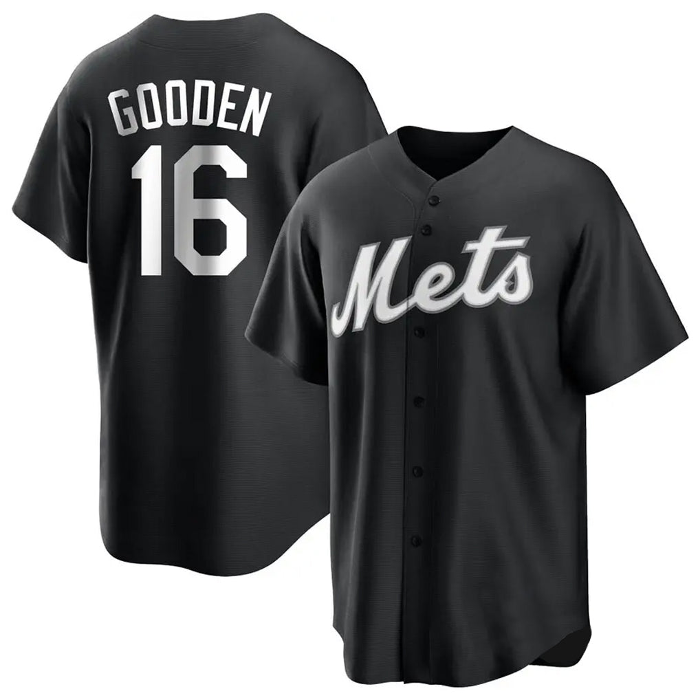 Ndoa NY.Mets #16 Dwight Gooden Player Black Home Game Stitched Jerseys