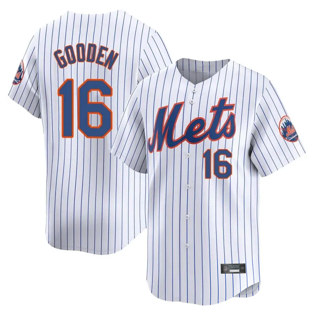 Ndoa NY.Mets #16 Dwight Gooden Player White Home Limited Stitched Jerseys