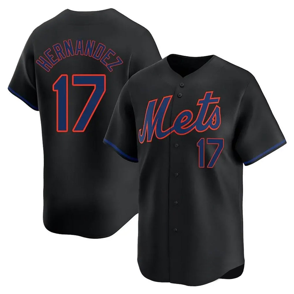 Ndoa NY.Mets #17 Keith Hernandez Player Black Alternate Home Limited Stitched Jerseys