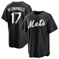 Ndoa NY.Mets #17 Keith Hernandez Player Black Home Game Stitched Jerseys