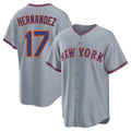 Ndoa NY.Mets #17 Keith Hernandez Player Gray Road Home Game Stitched Jerseys