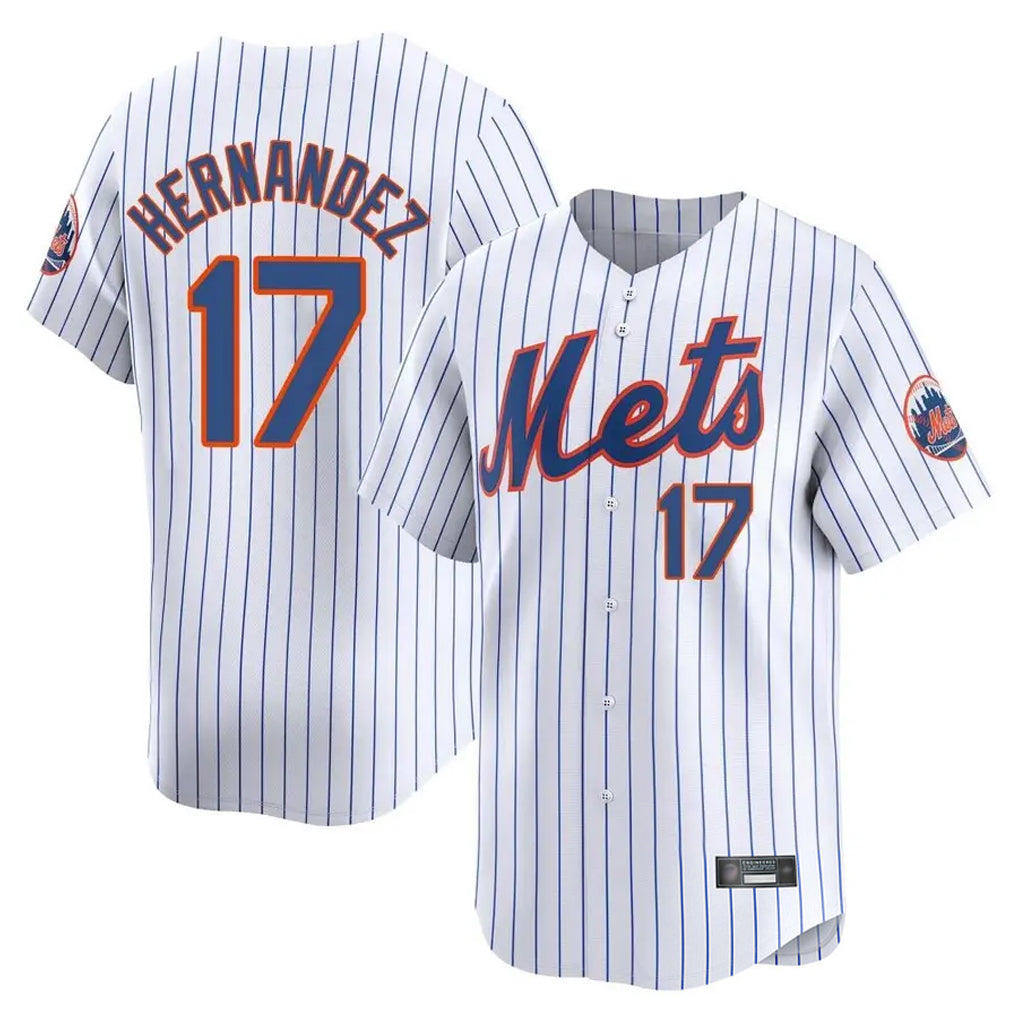 Ndoa NY.Mets #17 Keith Hernandez Player White Home Replica Stitched Jerseys
