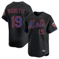 Ndoa NY.Mets #19 Bo Bichette Player Black Alternate Home Limited Stitched Jerseys