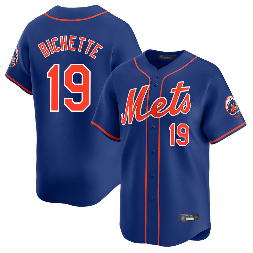 Ndoa NY.Mets #19 Bo Bichette Player Royal Home Limited Stitched Jerseys
