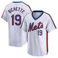 Ndoa NY.Mets #19 Bo Bichette Player White Cooperstown Collection T-shirt Game Stitched Jerseys