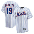 Ndoa NY.Mets #19 Bo Bichette Player White Home Replica Stitched Jerseys