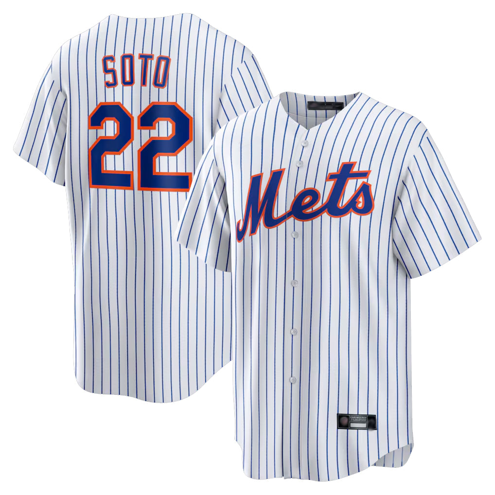 Ndoa NY.Mets #22 Juan Soto Player White Home Game Stitched Jerseys