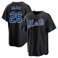 Ndoa NY.Mets #26 Nolan McLean Player Black Replica Home Game Stitched Jerseys