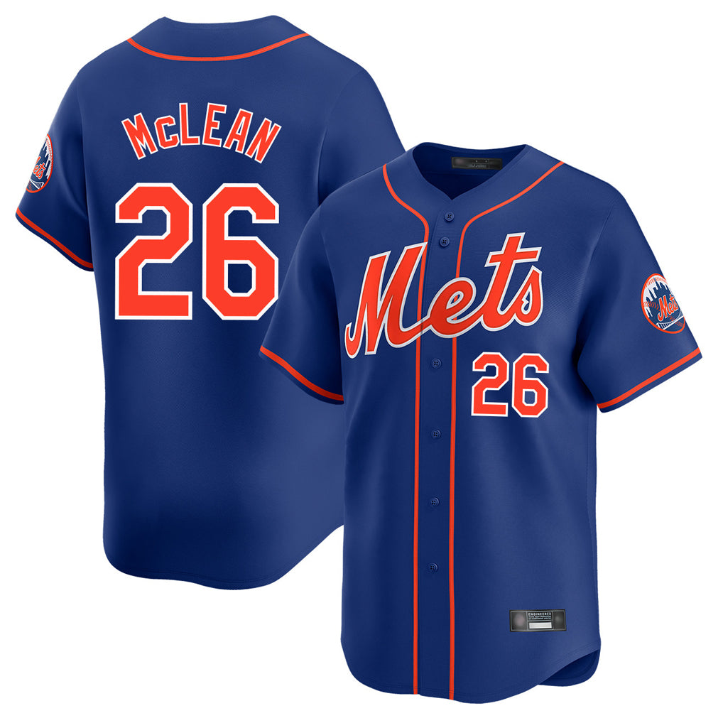 Ndoa NY.Mets #26 Nolan McLean Player Royal Home Limited Stitched Jerseys