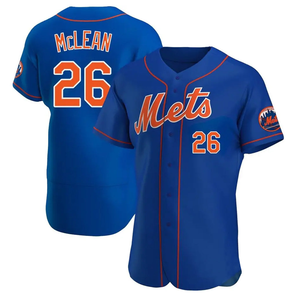 Ndoa NY.Mets #26 Nolan McLean Player Royal Limited Elite Home Stitched Jerseys