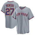 Ndoa NY.Mets #27 Mark Vientos Player Gray Road Home Game Stitched Jerseys