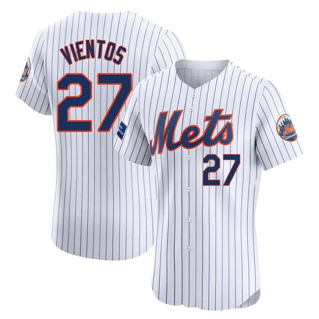 Ndoa NY.Mets #27 Mark Vientos Player White Home Limited Elite Stitched Jerseys