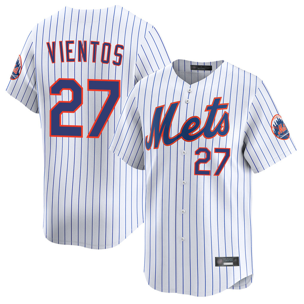 Ndoa NY.Mets #27 Mark Vientos Player White Home Limited Stitched Jerseys