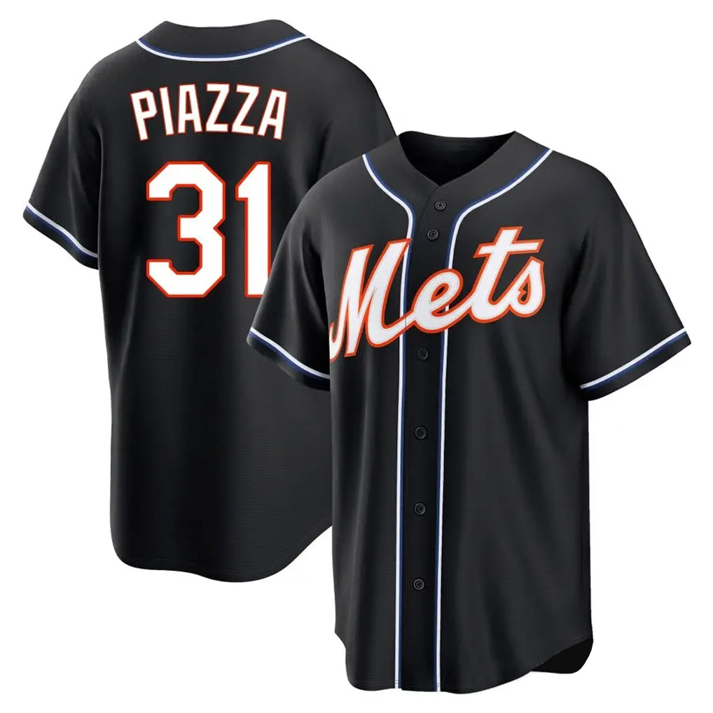 Ndoa NY.Mets #31 Mike Piazza Player Black Fashion Out Game Stitched Jerseys