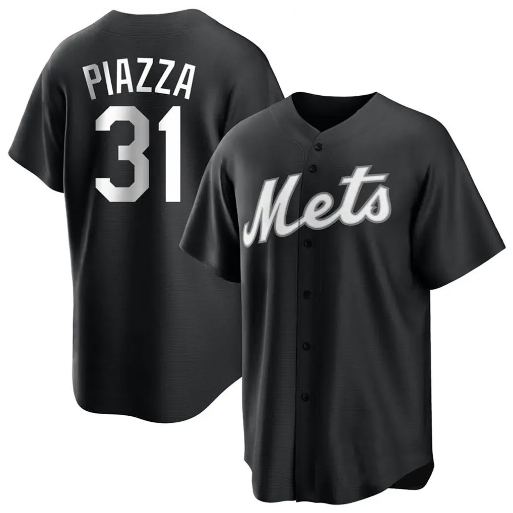 Ndoa NY.Mets #31 Mike Piazza Player Black Home Game Stitched Jerseys