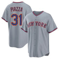 Ndoa NY.Mets #31 Mike Piazza Player Gray Road Home Game Stitched Jerseys