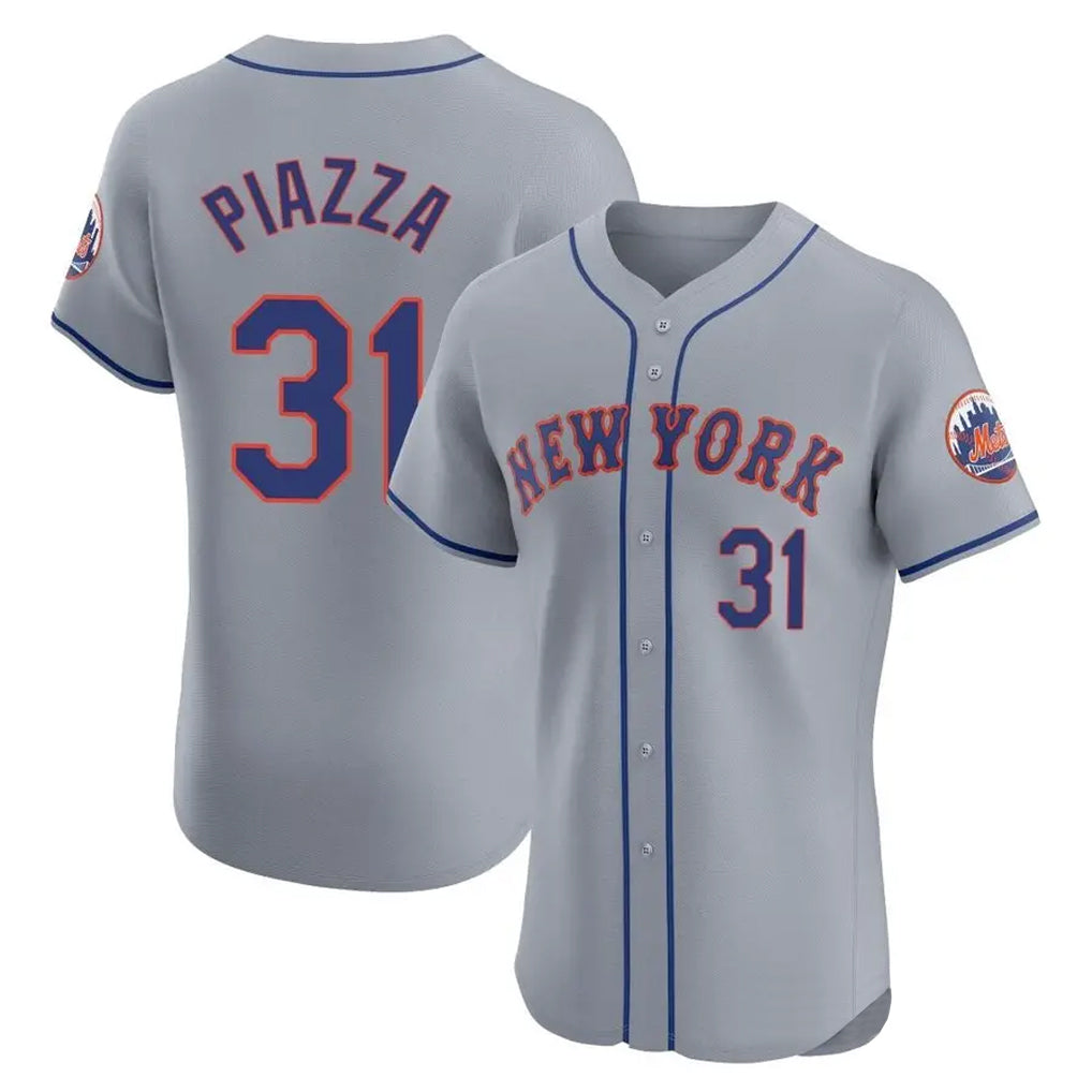 Ndoa NY.Mets #31 Mike Piazza Player Gray Road Limited Elite Home Stitched Jerseys