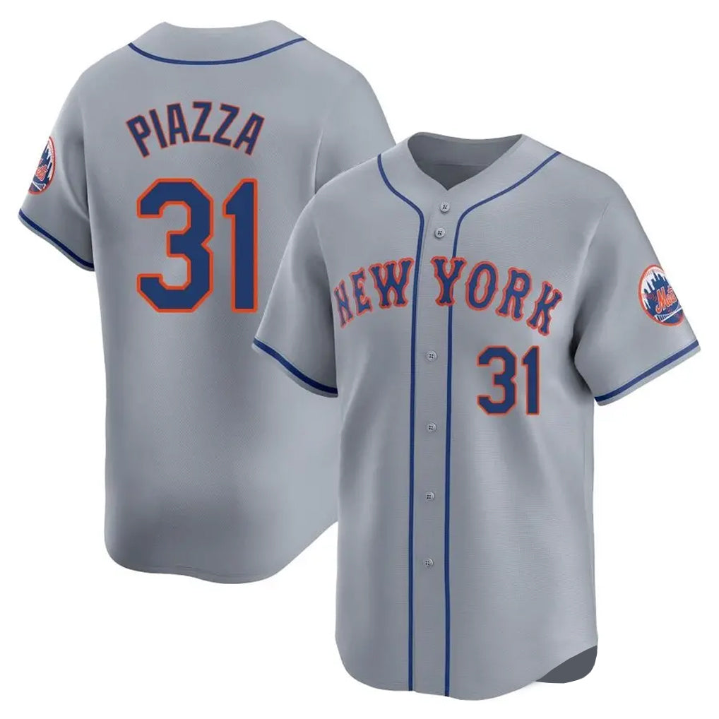 Ndoa NY.Mets #31 Mike Piazza Player Gray Road Limited Home Stitched Jerseys