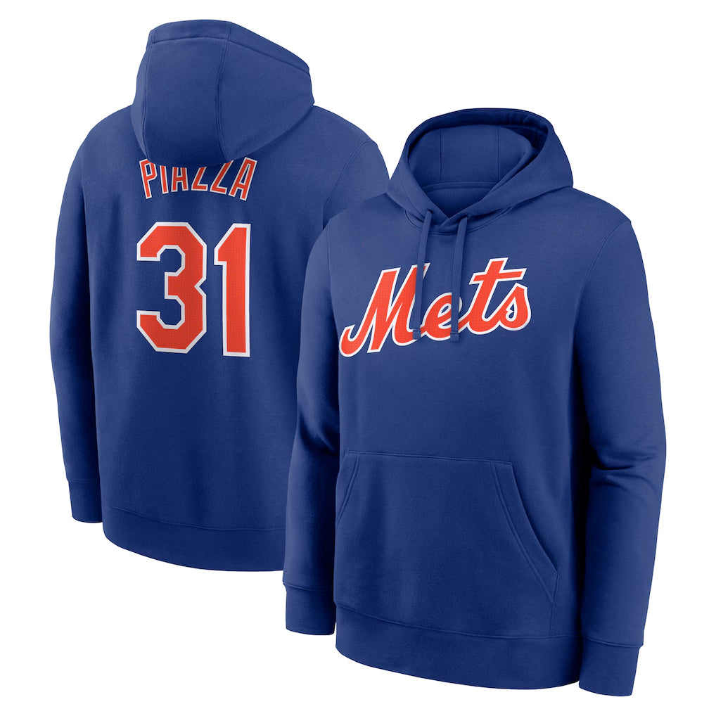 Ndoa NY.Mets #31 Mike Piazza Player Royal Club Pullover Hoodie Game Stitched Jerseys