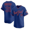 Ndoa NY.Mets #31 Mike Piazza Player Royal T-shirt Home Limited Elite Stitched Jerseys