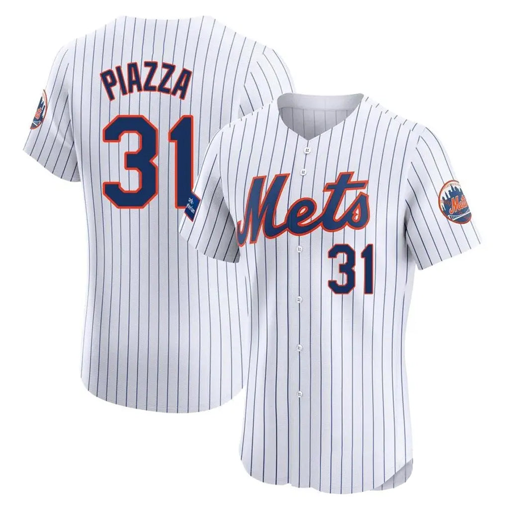 Ndoa NY.Mets #31 Mike Piazza Player White Home Limited Elite Stitched Jerseys