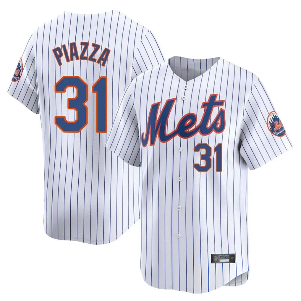 Ndoa NY.Mets #31 Mike Piazza Player White Home Replica Stitched Jerseys