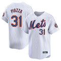 Ndoa NY.Mets #31 Mike Piazza Player White Home Replica Stitched Jerseys