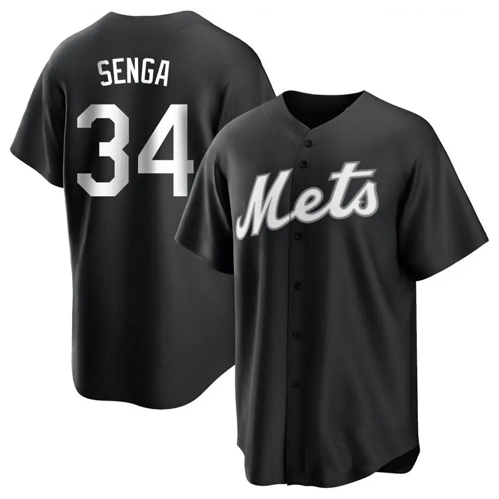 Ndoa NY.Mets #34 Kodai Senga Player Black Home Game Stitched Jerseys