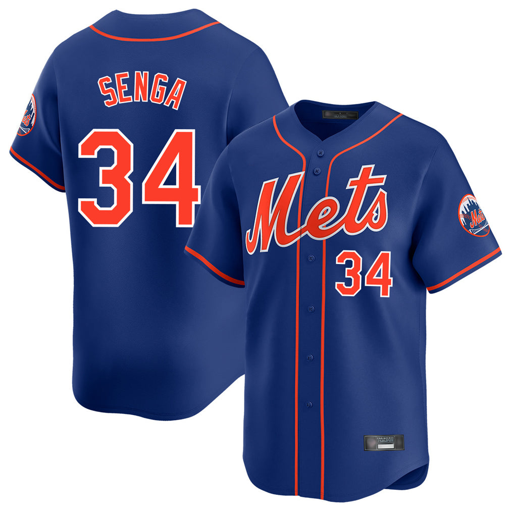 Ndoa NY.Mets #34 Kodai Senga Player Royal Home Limited Stitched Jerseys