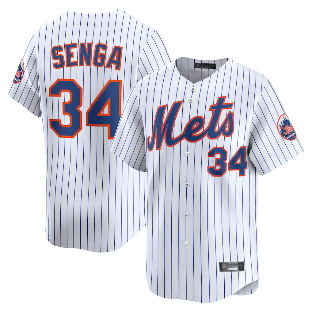 Ndoa NY.Mets #34 Kodai Senga Player White Home Limited Stitched Jerseys