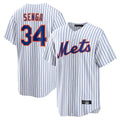 Ndoa NY.Mets #34 Kodai Senga Player White Home Replica Stitched Jerseys