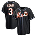 Ndoa NY.Mets #3 Carson Benge Player Black Fashion Out Game Stitched Jerseys