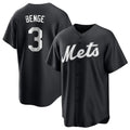 Ndoa NY.Mets #3 Carson Benge Player Black Home Game Stitched Jerseys