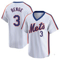 Ndoa NY.Mets #3 Carson Benge Player White Cooperstown Collection T-shirt Game Stitched Jerseys