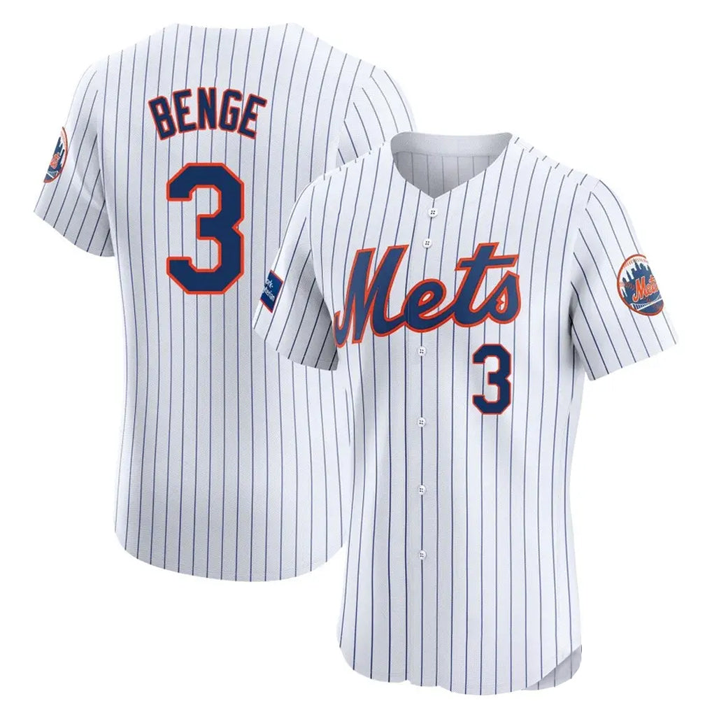 Ndoa NY.Mets #3 Carson Benge Player White Home Limited Elite Stitched Jerseys