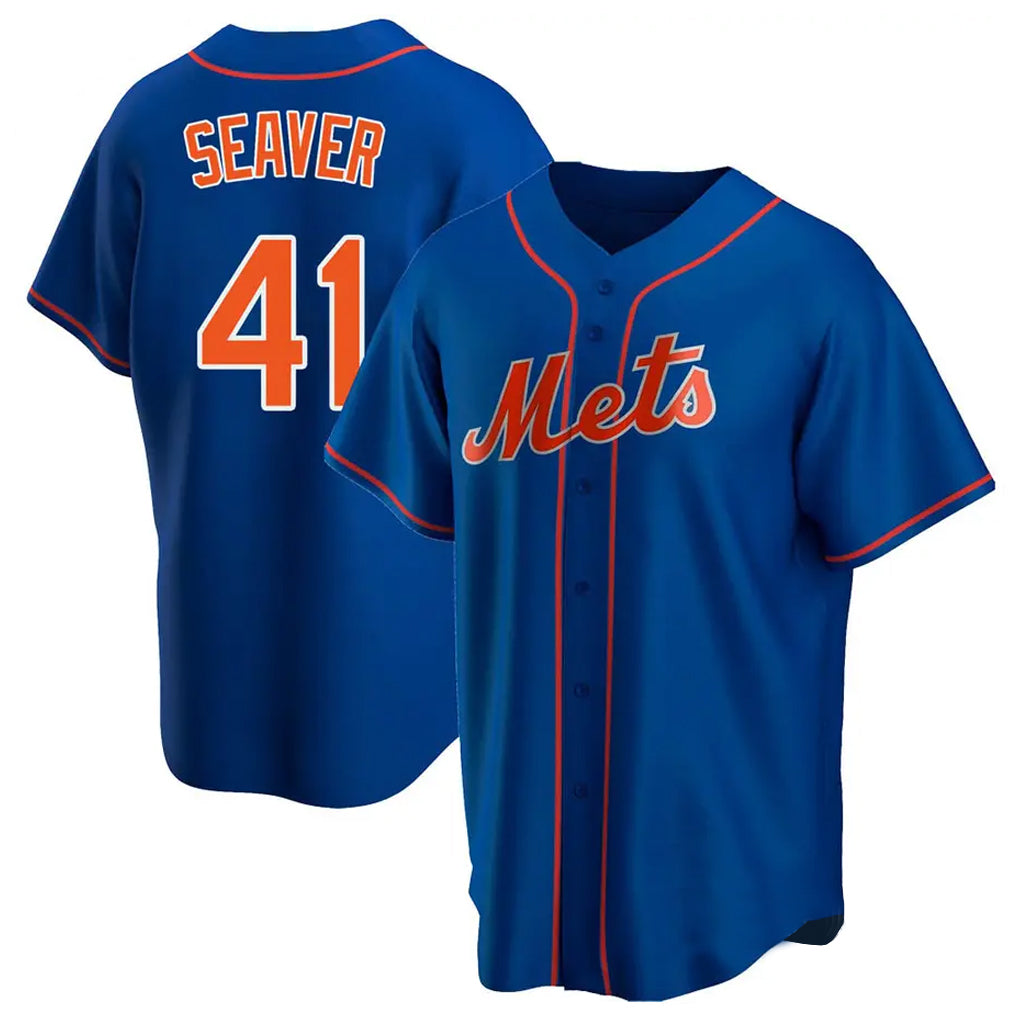 Ndoa NY.Mets #41 Tom Seaver Player Royal Home Game Stitched Jerseys