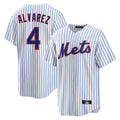 Ndoa NY.Mets #4 Francisco Alvarez Player White Home Game Stitched Jerseys