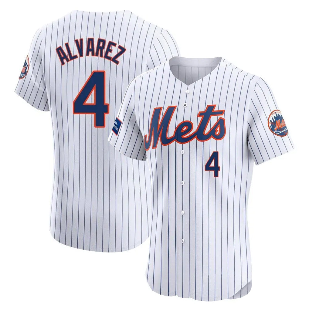 Ndoa NY.Mets #4 Francisco Alvarez Player White Home Limited Elite Stitched Jerseys