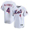 Ndoa NY.Mets #4 Francisco Alvarez Player White Home Replica Stitched Jerseys